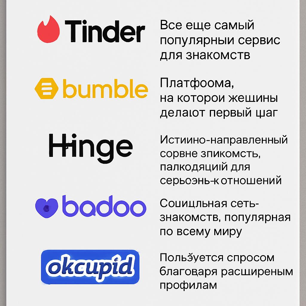 ТОП 5 сайтов знакомств в мире в 2025 году . Короткие итоги и последний совет ТОП 5 сайтов знакомств в мире в 2025 году . Короткие итоги и последний совет